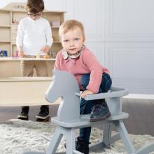 Kidsworld Rocking Horse Art.298741 Grey medinis vaikiškas supamasis arklys