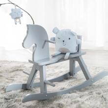 Kidsworld Rocking Horse Art.298741 Grey medinis vaikiškas supamasis arklys