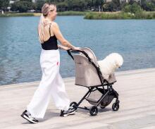 Qppet Pet Stroller Pettie Pet Beige 6960