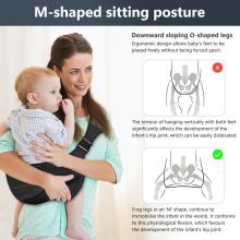 Aoowu Baby Carrier Art.299211 Black Эргономичная сумка-кенгуру  от 4 до 20 кг