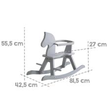 Kidsworld Rocking Horse Art.299213 White medinis vaikiškas supamasis arklys