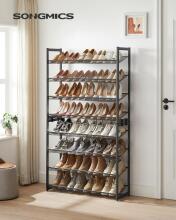 Metal Shoe Storage Art.299214 Black Batų lentyna,  metalinė spintelė su lentynomis,