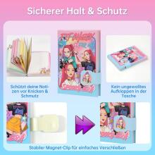 Hardcover Notebook Huntrix  Art.299486 Блокнот для девочек  с магнитным замком