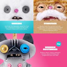 Fuggler Alley Cat Keyring Art.299879: juokingas bjaurus monstras pliušinis kolekcinis žaislas RANDOM