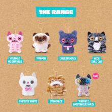 Fuggler Alley Cat Keyring Art.299879: juokingas bjaurus monstras pliušinis kolekcinis žaislas RANDOM
