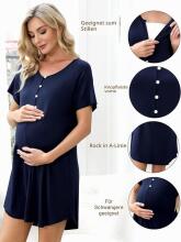 Italian Fashion Nightdress Art.299895 Navy  Nėščiųjų/žindymo naktinukai