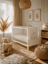 Elf Bed Bloom Art.300022 Bear Taupe Детская деревянная кроватка 120x60см