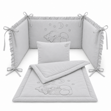 MimiNu 3-Piece Cotton Bedding Set with Canopy
