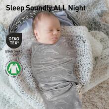 Gllquen Swaddle Set Art.300520 Jungle Medvilninis vystyklas patogiam miegui; tinka vynioti 3,2–6,4 kg svorio kūdikius,3 psc