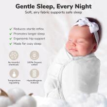 Gllquen  Swaddle Me Art.300528 Jungle Medvilninis vystyklas patogiam miegui; tinka vynioti 3,2–6,4 kg svorio kūdikius