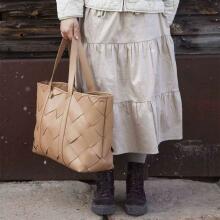 Elodie Details rankinė vaiko daiktams Braided Tote, Caramel Brown