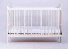 Drewex Laura II Art.3553 White детская кроватка со съемной боковиной,120х60см