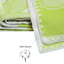UR Kids Blanket Cotton  Art.38182 Sheep Light Green Детское одеяло/плед из натурального хлопка 100х118см
