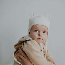 „Wooly Organic Baby Hat“ kepurė Art.45763 „Ecru Baby“ kepurė pagaminta iš 100% organinės medvilnės