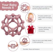 Baby Silicone Teether Sensory Grab Art.47009 Silikoninis kramtukas kūdikiui – sensorinis kramtukas-kamuoliukas, 8,5 x 10 cm