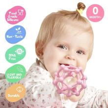Baby Silicone Teether Sensory Grab Art.47009 Silikoninis kramtukas kūdikiui – sensorinis kramtukas-kamuoliukas, 8,5 x 10 cm