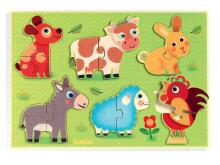„DJECO Wooden Puzzles“ „Puzzle Coucou“ - karvė DJ01259