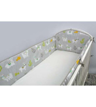 ANKRAS LAMA Grey  Bērnu gultiņas aizsargapmale 360 cm