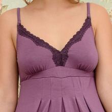 „Bogema Lingerie“ 48979 tamsiai violetinė motinystės / maitinanti naktiniai marškiniai