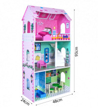 EcoToys Doll House Art.W08123  Деревянный кукольный домик