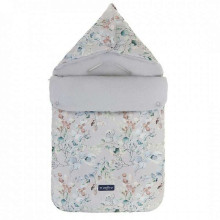 Womar Zaffiro Wrap Premium 5in1 Art.55199 Bloom Grey Спальный мешок для коляски 5в1