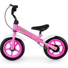 Eco Toys Balance Bike Art.N2004-1 Pink Bērnu skrējritenis ar metālisko rāmi