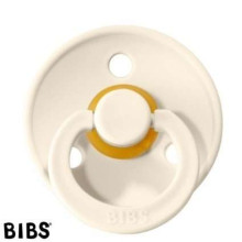 Bibs Colour Ivory/Blush Art.639062 Пустышка( соска) из 100% натурального каучука,форма вишенка 0-6 мес.(2 шт.)