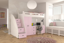 AJK Zuzia Plus Art.65548 Pink Vaikiškas modulinis baldų komplektas