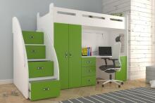 AJK Zuzia Plus Art.65575 Green Vaikiškas modulinis baldų komplektas