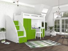 AJK Zuzia Plus Art.65575 Green Vaikiškas modulinis baldų komplektas