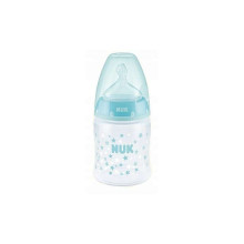 Nuk First Choice  Art.SK23 Plastmasas pudelīte ar silikona knupīti pienam (0-6 mēn.) 150 ml