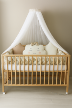 La Bebe™ Canopy Universal Art.165834 White Universal Canopy / Mosquito Net for Baby Cot or Cradle