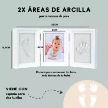 Huborns Art for Baby Art.7139  Rankų ir kojų atspaudas trijų dalių rėmas