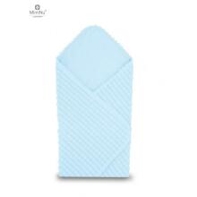MimiNu Minky Kvadraciki Blue baby blanket
