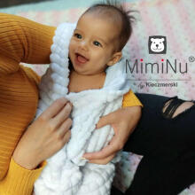 MimiNu Minky Kvadraciki Blue baby blanket