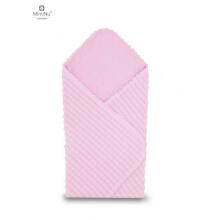MimiNu Minky Kvadraciki Pink baby blanket