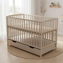Elf Bed Arco Drawer Art.73281 White Medinė kūdikio lovelė su stalčiumi daiktams susidėti (120x60 cm)
