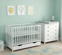 Elf Bed Arco Art.74241 Taupe Medinė kūdikio lovelė 120x60 cm