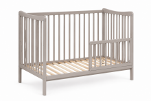 Elf Bed Arco Art.74241 Taupe Medinė kūdikio lovelė 120x60 cm