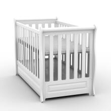 Elf Bed Gardenia Drawer  Art.74249 White Toddler crib with a drawer, 120x60 cm