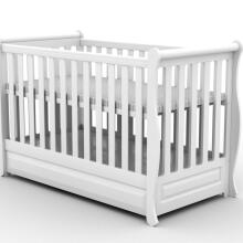 Elf Bed Gardenia Drawer  Art.74249 White Toddler crib with a drawer, 120x60 cm