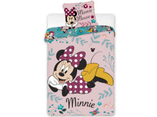 „Faro Tekstilia Disney“ patalynės „Minnie Mouse“ medvilnės patalynės komplektas 140x200 / 70x90cm