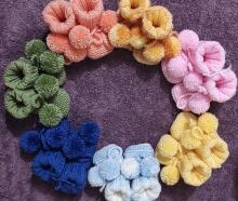 La bebe™ Hand Made Booties Art.76433 Coral Baby socks