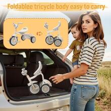 UBRAVOO Baby Tricycle Art.76891   Vaikiškas triratis, sulankstomas triratis mažyliams su pedalais