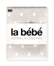 La bebe™ Lambswool 100x140 Art.77005 Grey dots Детское шерстяное одеяло/плед из мягкой шерсти (New Zealand wool),100х140 см