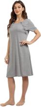Sumeyuyu Nursing Nightdress Art.77478 Grey  spalvos motinystės / šėrimo naktiniai marškiniai