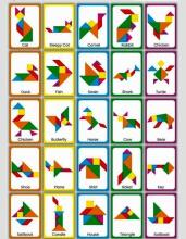 Happy Toys Puzzle Art.8709 Medinė Tangram dėlionė