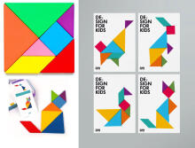 Happy Toys Puzzle Art.8709 Medinė Tangram dėlionė