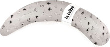 „La Bebe ™ Moon“ motinystės pagalvė, 7791 pilkos katės pagalvė pasaga nėščioms moterims su polistirolo įdaru [2 užvalkalai] 195cm