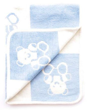 Cotton Eco blanket Art.0771 Mouse Blue Cotton Chenille blanket  140x90 cm